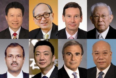 入圍名單由8位具豐富經驗和領導地位的國際評審嚴謹篩選。（由上至下, 從左至右）泰國商會暨泰國貿易委員會秘書長Vichai Assarasakorn、世界黃金協會遠東區董事總經理鄭良豪、國際鉑金協會首席執行官高偉政(James Courage)、東京鉆石交易所(Tokyo Diamond Exchange)名譽主席加藤英高、荷蘭銀行(ABN AMRO Group)國際鉆石及珠寶部亞洲區主管Biju Patnaik、上海鉆石交易所總裁林強、美國珠寶商協會（Jewelers of America）執行長倫奇（Matthew Runci）、國際有色寶石協會主席袁健榮