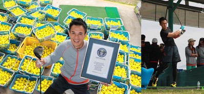 香港星級健身教練車志健 (Brian Cha) 于2013年2月18日，凌晨12時至中午12時的12個小時內，連續將9,959個高爾夫球打到100碼外。成功刷新健力士世界紀錄，并為兩個慈善機構籌得善款。