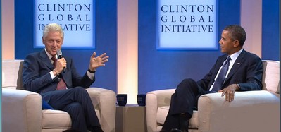 美國前總統克林頓和美國總統奧巴馬